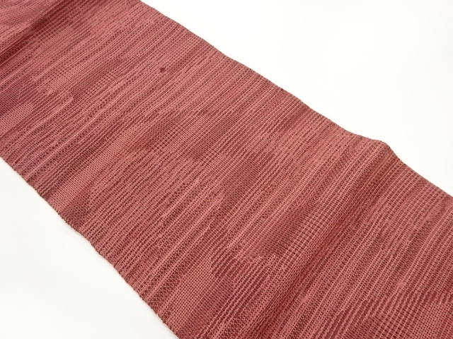 変わり織抽象模様織出し夏用名古屋帯